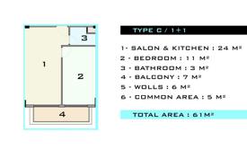 2-室的 住宅 56 m² Kargicak, 土耳其. $139,000