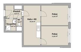 2-室的 住宅 43 m² Prague 4, 捷克共和国. Price on request